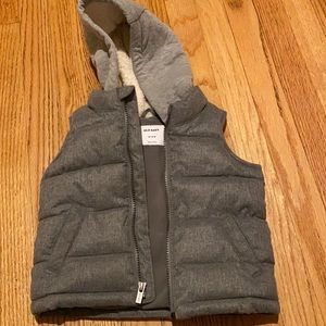 Old Navy Gray Toddler Vest with Hood.
